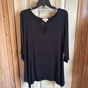 Misia Boutique Tunic Style Top - Black Size Medium